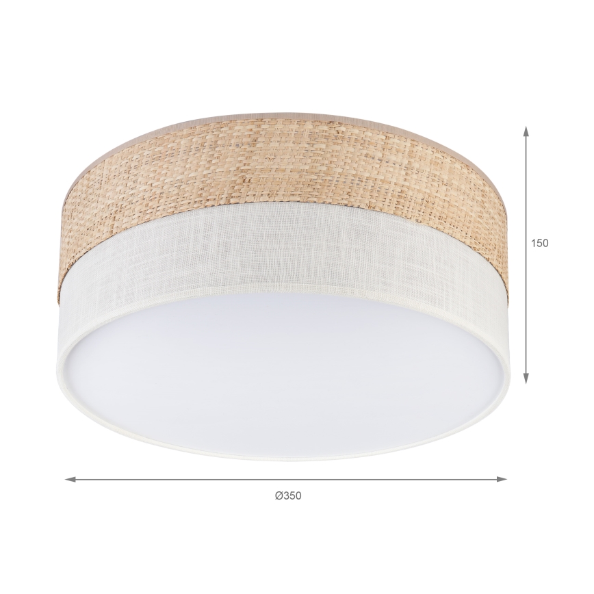 LED stropné svietidlo SIRJA BOHO LED/20W/230V 4000K priemer 35 cm béžová/krémová