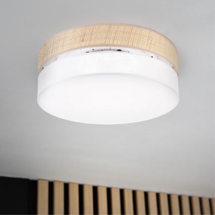 LED stropné svietidlo SIRJA BOHO LED/36W/230V 4000K pr. 45 cm béžová/biela