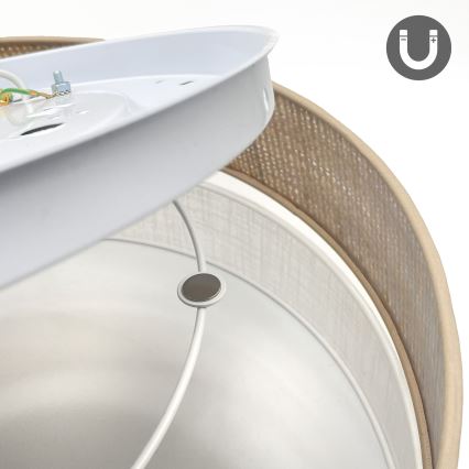 LED stropné svietidlo SIRJA BOHO LED/36W/230V 4000K pr. 45 cm béžová/biela