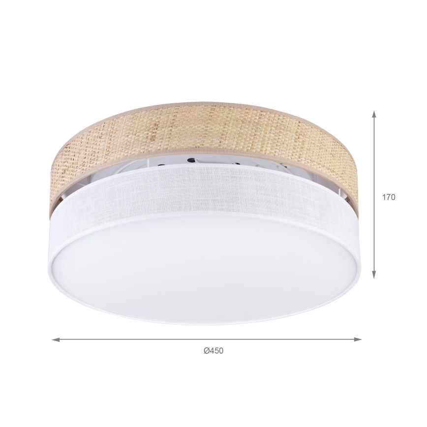 LED stropné svietidlo SIRJA BOHO LED/36W/230V 4000K pr. 45 cm béžová/biela