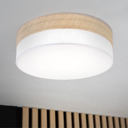 LED stropné svietidlo SIRJA BOHO LED/36W/230V 4000K pr. 45 cm béžová/biela
