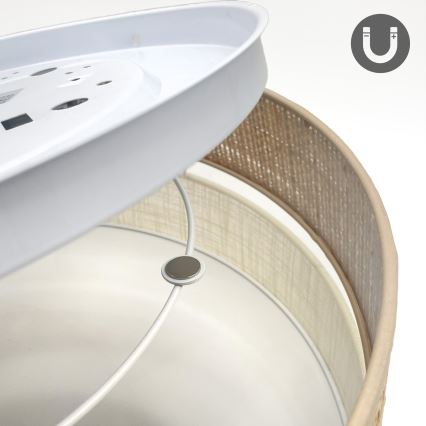 LED stropné svietidlo SIRJA BOHO LED/36W/230V 4000K priemer 45 cm béžová/krémová