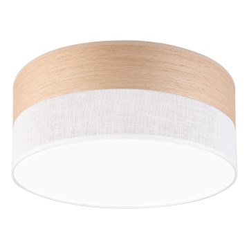 LED Stropné svietidlo SIRJA WOOD LED/20W/230V pr. 35 cm biela/dub