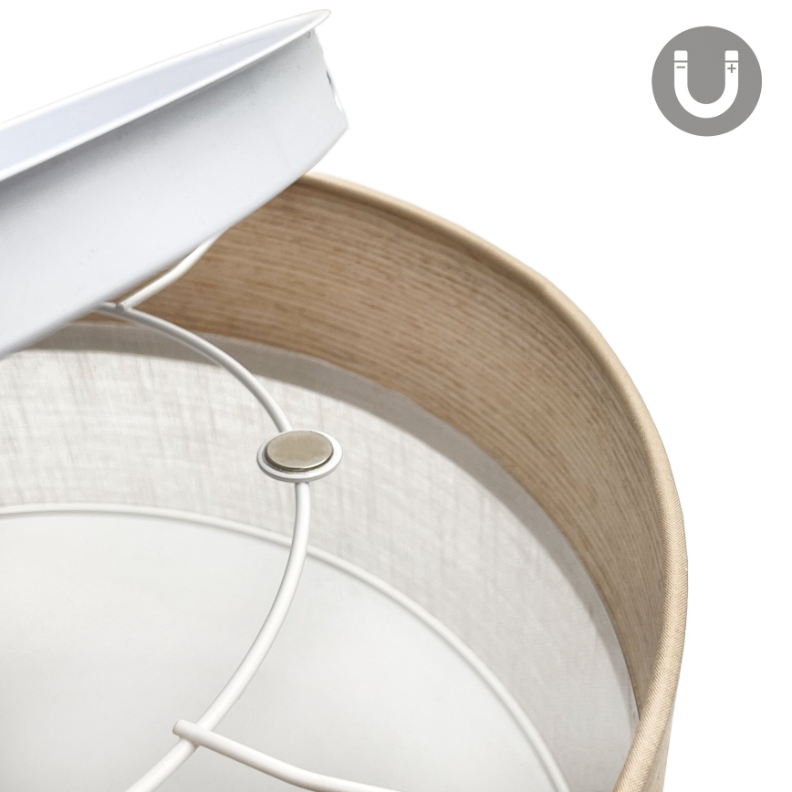 LED Stropné svietidlo SIRJA WOOD LED/20W/230V pr. 35 cm biela/dub