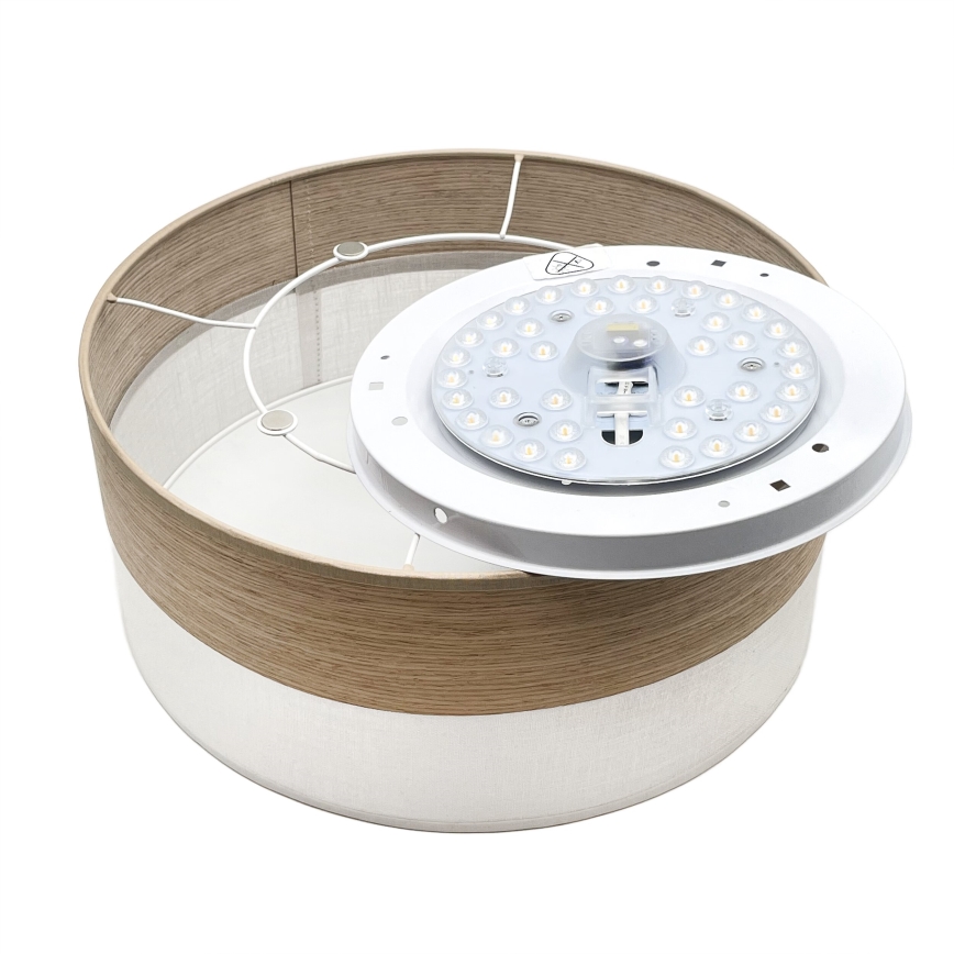 LED Stropné svietidlo SIRJA WOOD LED/20W/230V pr. 35 cm biela/dub