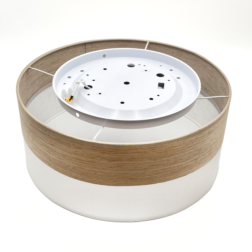 LED Stropné svietidlo SIRJA WOOD LED/20W/230V pr. 35 cm biela/dub