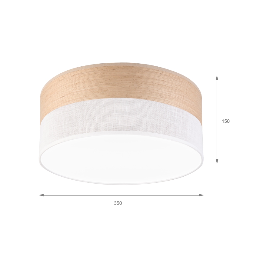 LED Stropné svietidlo SIRJA WOOD LED/20W/230V pr. 35 cm biela/dub