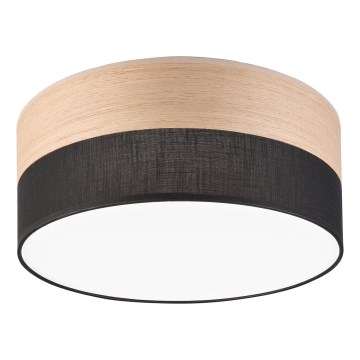 LED Stropné svietidlo SIRJA WOOD LED/20W/230V pr. 35 cm čierna/dub