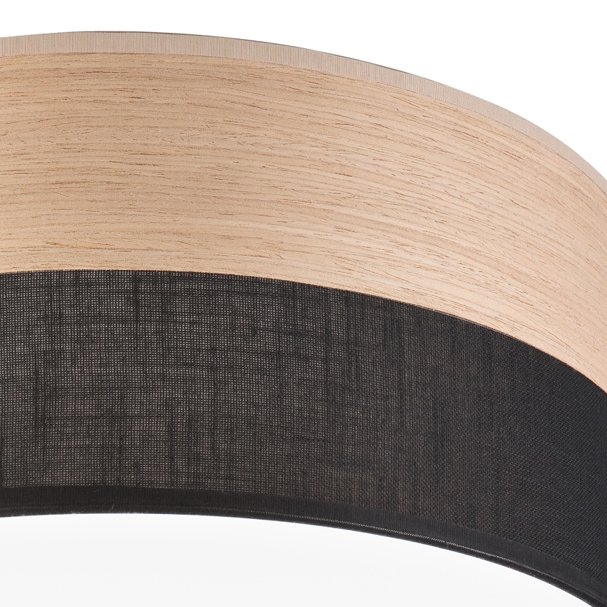 LED Stropné svietidlo SIRJA WOOD LED/20W/230V pr. 35 cm čierna/dub
