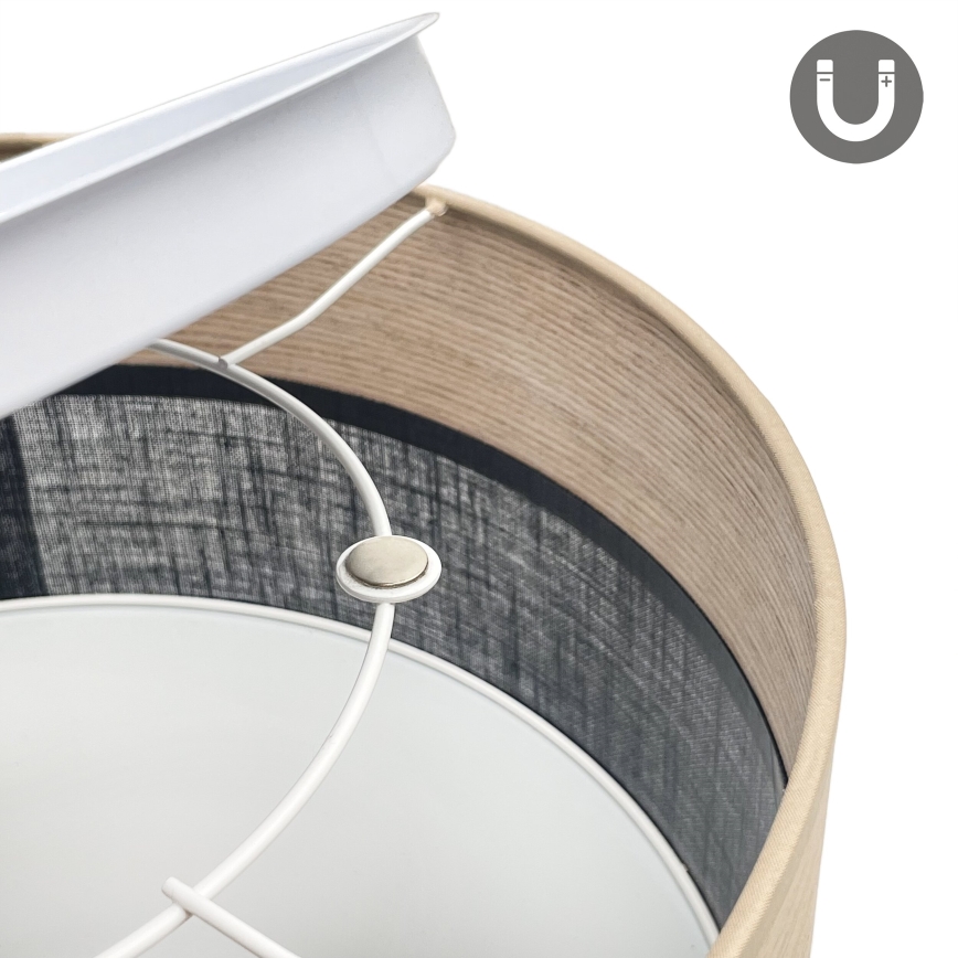LED Stropné svietidlo SIRJA WOOD LED/20W/230V pr. 35 cm čierna/dub