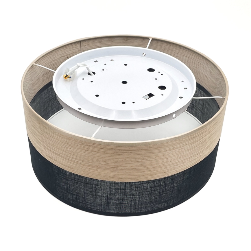 LED Stropné svietidlo SIRJA WOOD LED/20W/230V pr. 35 cm čierna/dub