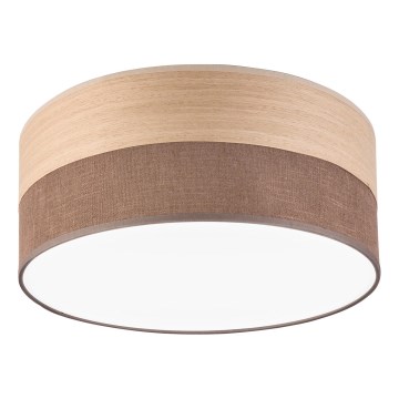 LED Stropné svietidlo SIRJA WOOD LED/20W/230V pr. 35 cm hnedá/dub