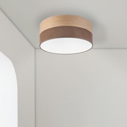 LED Stropné svietidlo SIRJA WOOD LED/20W/230V pr. 35 cm hnedá/dub