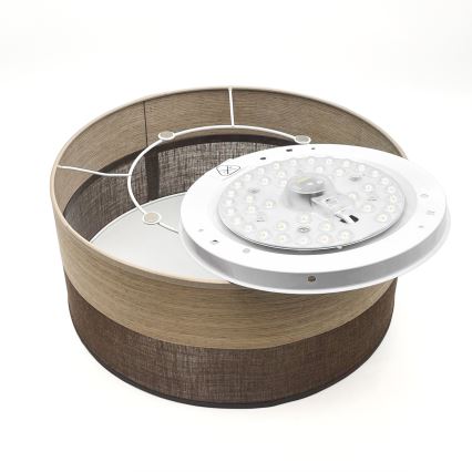 LED Stropné svietidlo SIRJA WOOD LED/20W/230V pr. 35 cm hnedá/dub