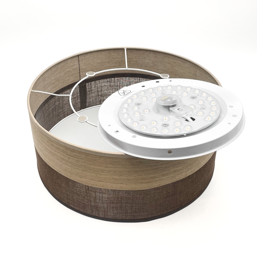 LED Stropné svietidlo SIRJA WOOD LED/20W/230V pr. 35 cm hnedá/dub