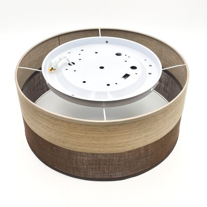 LED Stropné svietidlo SIRJA WOOD LED/20W/230V pr. 35 cm hnedá/dub