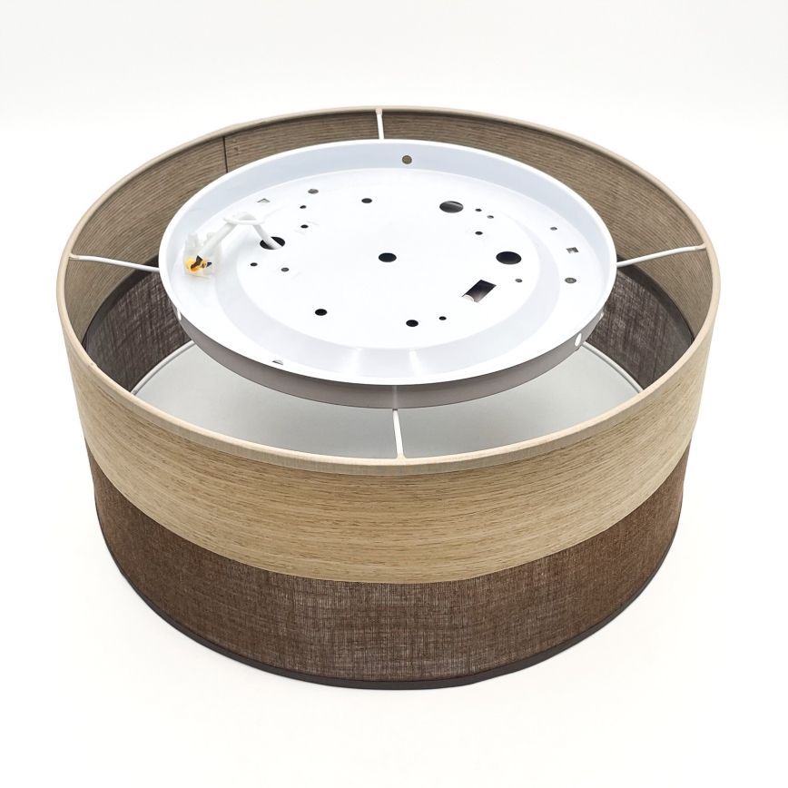 LED Stropné svietidlo SIRJA WOOD LED/20W/230V pr. 35 cm hnedá/dub