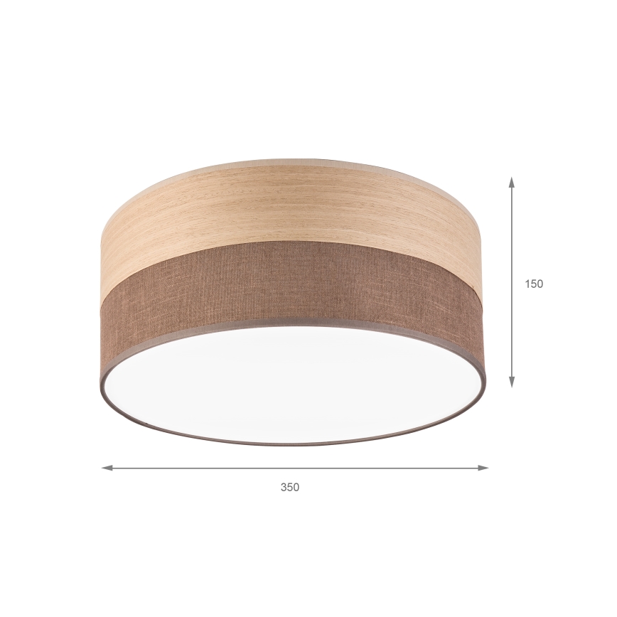 LED Stropné svietidlo SIRJA WOOD LED/20W/230V pr. 35 cm hnedá/dub
