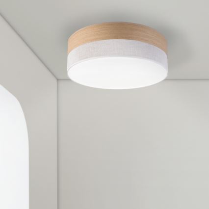 LED Stropné svietidlo SIRJA WOOD LED/36W/230V pr. 45 cm biela/dub