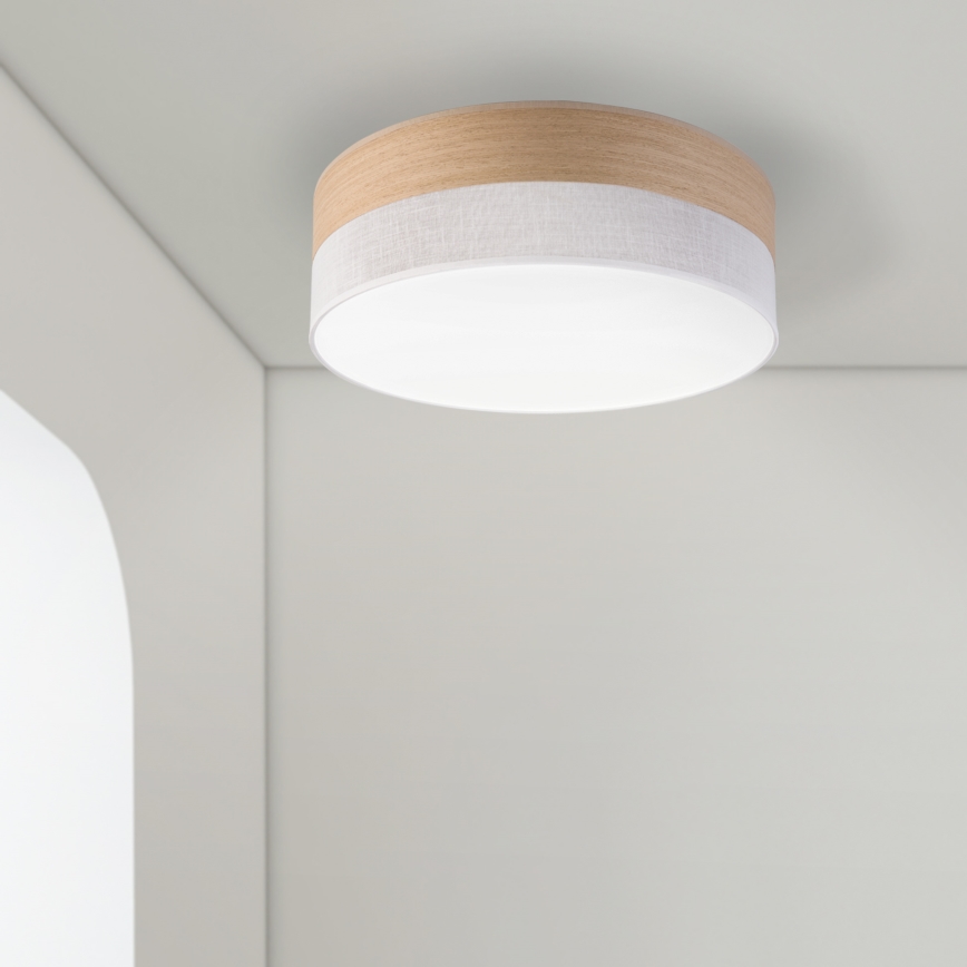 LED Stropné svietidlo SIRJA WOOD LED/36W/230V pr. 45 cm biela/dub