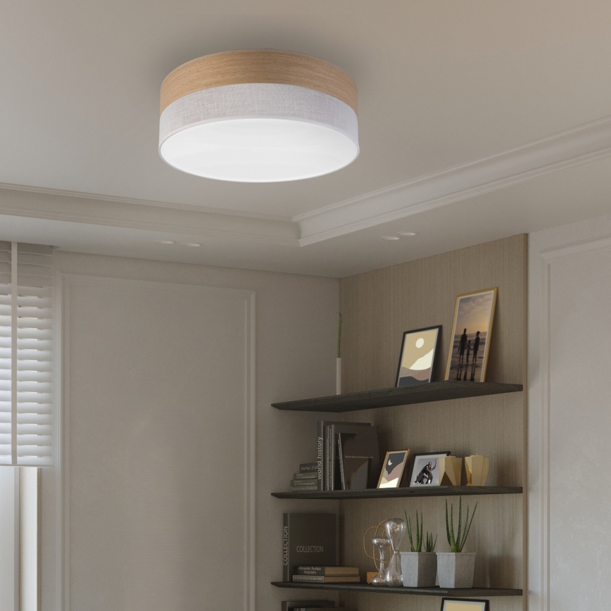 LED Stropné svietidlo SIRJA WOOD LED/36W/230V pr. 45 cm biela/dub