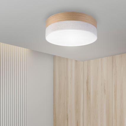 LED Stropné svietidlo SIRJA WOOD LED/36W/230V pr. 45 cm biela/dub