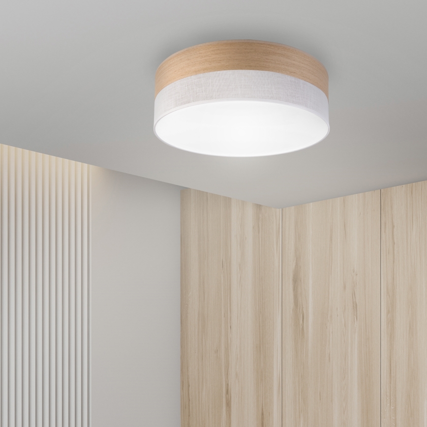 LED Stropné svietidlo SIRJA WOOD LED/36W/230V pr. 45 cm biela/dub