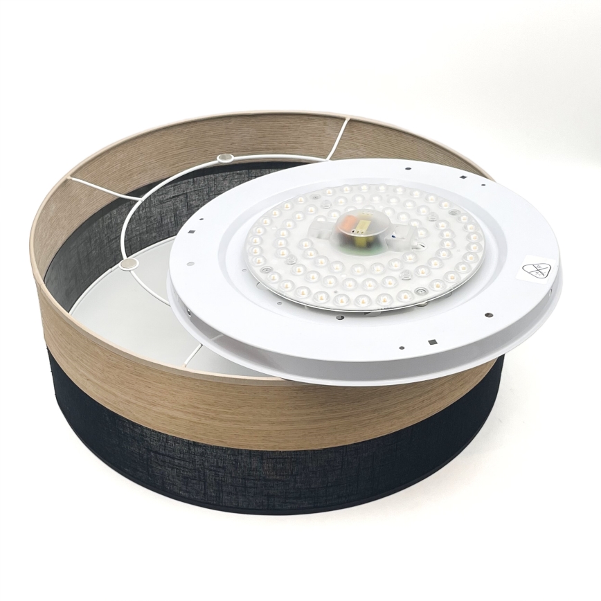 LED Stropné svietidlo SIRJA WOOD LED/36W/230V pr. 45 cm čierna/dub