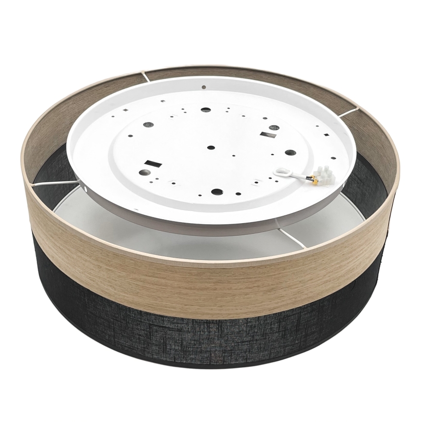 LED Stropné svietidlo SIRJA WOOD LED/36W/230V pr. 45 cm čierna/dub