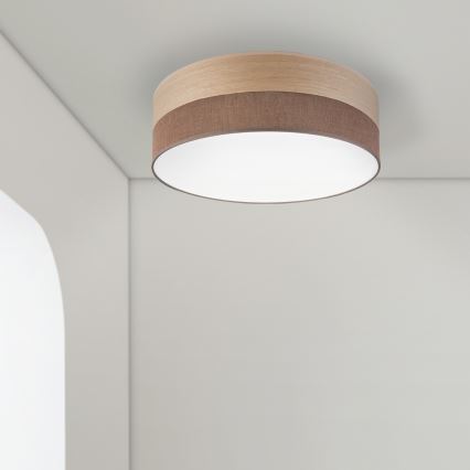 LED Stropné svietidlo SIRJA WOOD LED/36W/230V pr. 45 cm hnedá/dub