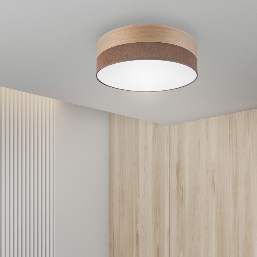 LED Stropné svietidlo SIRJA WOOD LED/36W/230V pr. 45 cm hnedá/dub