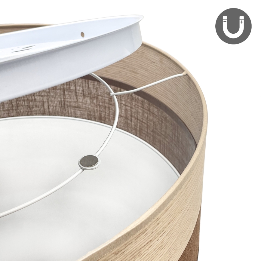 LED Stropné svietidlo SIRJA WOOD LED/36W/230V pr. 45 cm hnedá/dub