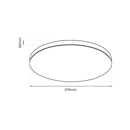 LED Stropné svietidlo SLIMI LED/24W/230V IP40 čierna