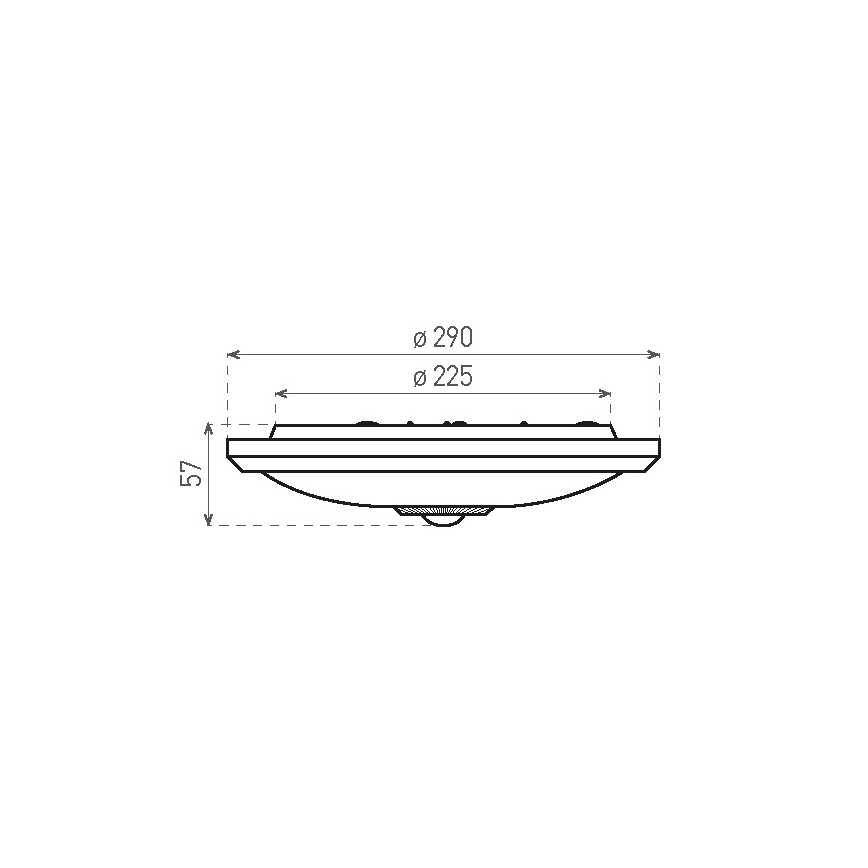 LED Stropné svietidlo so senzorom a núdzovým modulom MANA LED/12W/230V 1500 mAh 4000K