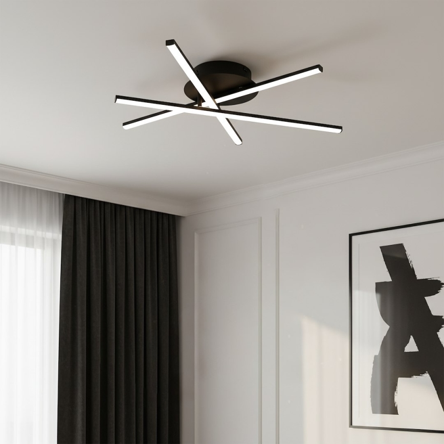 LED stropné svietidlo STICK LED/12W/230V čierna