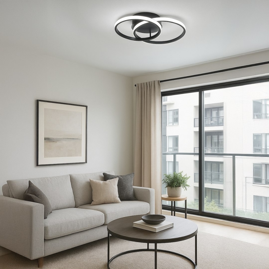 LED stropné svietidlo TITANO LED/12W/230V čierne