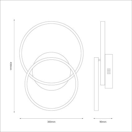 LED stropné svietidlo TITANO LED/12W/230V čierne