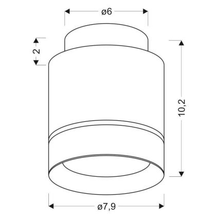 LED Stropné svietidlo TUBA LED/12W/230V