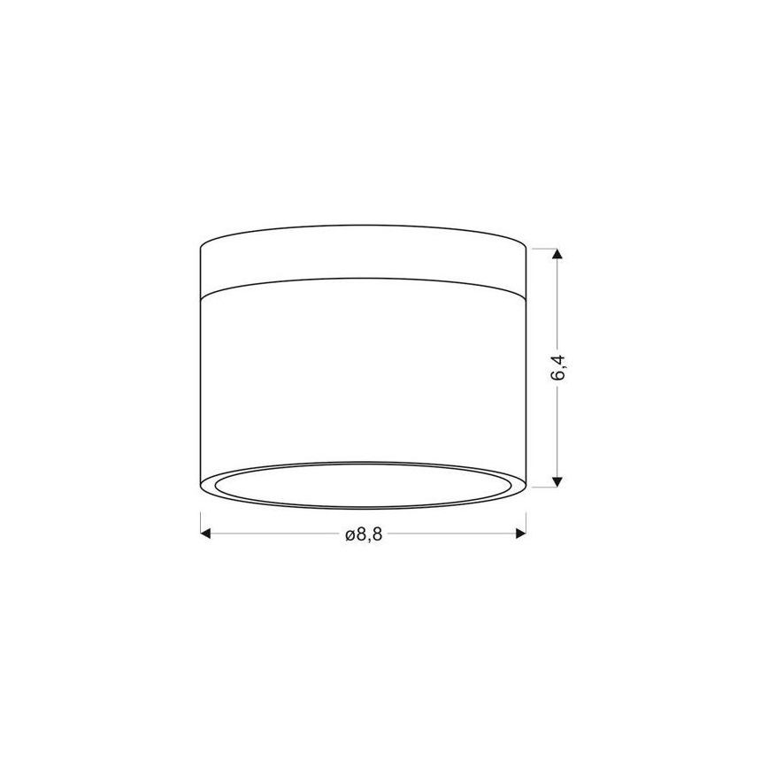 LED Stropné svietidlo TUBA LED/9W/230V biela/čierna