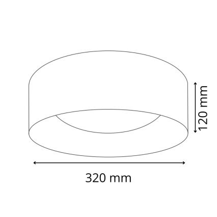 LED Stropné svietidlo TULUZA LED/18W/230V pr. 32 cm biela