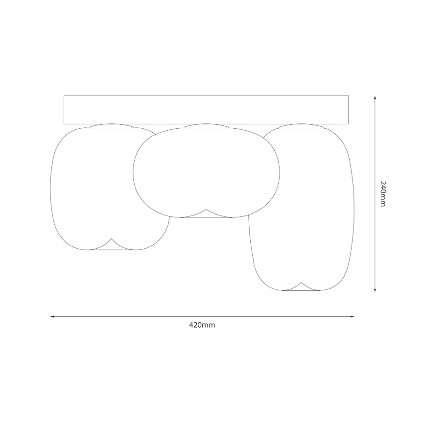 LED Stropné svietidlo VASO LED/12W/230V pr. 42 cm čierna/dymová