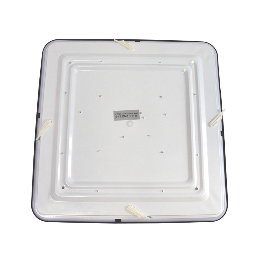 LED Stropné svietidlo WILTON LED/24W/230V 37,5x37,5 cm čierna