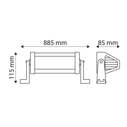 LED Svetelná rampa automobilu EPISTAR LED/180W/10-30V IP67 6000K