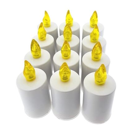 LED Sviečka LED/2xAA teplá biela 10,8 cm biela