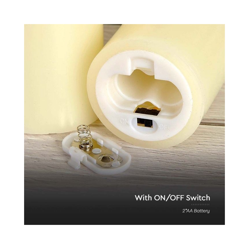 LED Sviečka LED/2xAA teplá biela 11 cm