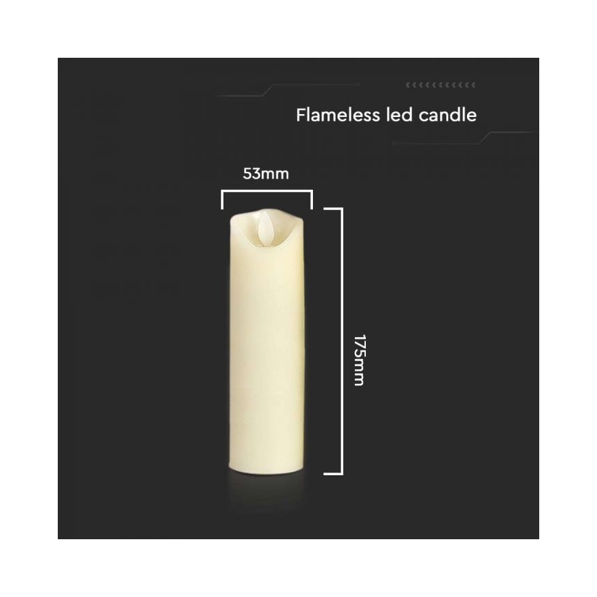 LED Sviečka LED/2xAA teplá biela 17,5 cm