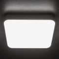 LED Technické stropné svietidlo so senzorom pohybu IPER LED/10W/230V IK10 IP65 hranatý biela