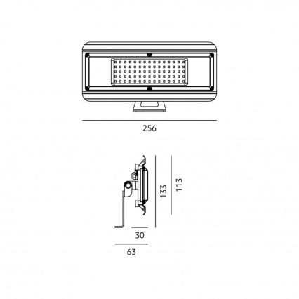 LED technické svietidlo 4 v 1 MULTILUXO LED/50W/230V 4000K IP65 25,6 cm