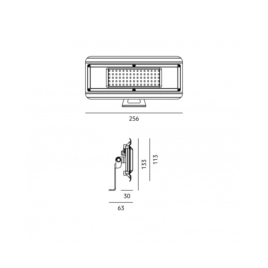 LED technické svietidlo 4 v 1 MULTILUXO LED/50W/230V 4000K IP65 25,6 cm
