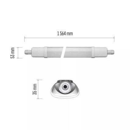 LED Technické svietidlo LED/45W/230V IP65 4000K 156,4 cm